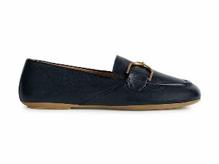 Geox mocasini de piele D PALMARIA femei, culoarea negru, cu toc plat, D35MUC 000Y3 C9999