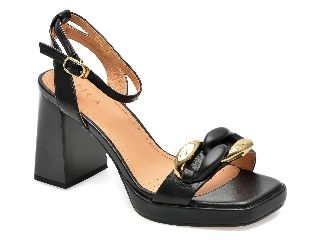 Sandale EPICA negre, JZ20020, din piele naturala