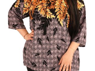 Bluza gri cu frunze maro
