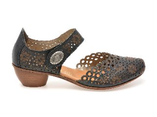 Pantofi casual RIEKER bleumarin, 43753, din piele naturala