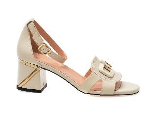 Sandale casual IMAGE bej, 603076, din piele naturala
