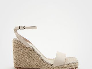 Reserved - Sandale wedge - Ivory