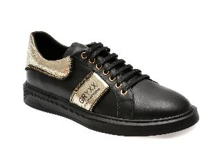 Pantofi casual GRYXX negri, 553000, din piele naturala
