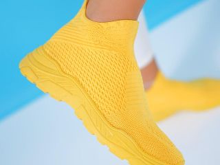 Pantofi Sport, culoare Galben, material Textil - cod: P6050