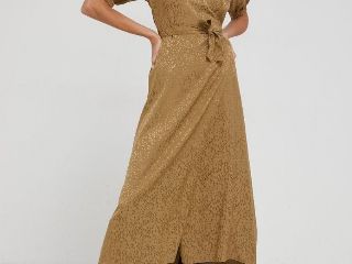 Answear Lab rochie culoarea bej, midi, drept