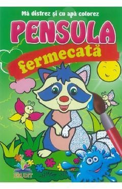 Pensula fermecata. Ma distrez si cu apa colorez. Enotul